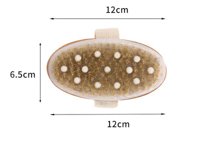 Wooden Oval Exfoliating Dead Skin Shower Brush