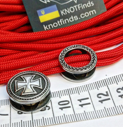 Temlar Cross round beads for paracord, jewelry, bracelet.