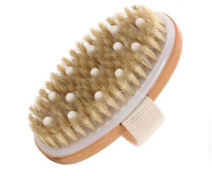 Wooden Oval Exfoliating Dead Skin Shower Brush
