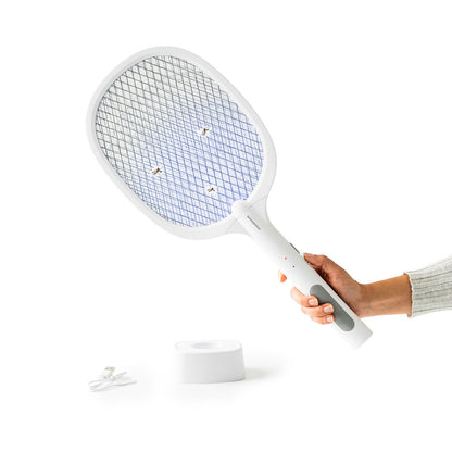 2-in-1 Rechargeable Insect Killing Racket with UV Light Elecfly