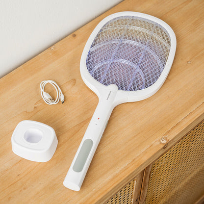 2-in-1 Rechargeable Insect Killing Racket with UV Light Elecfly