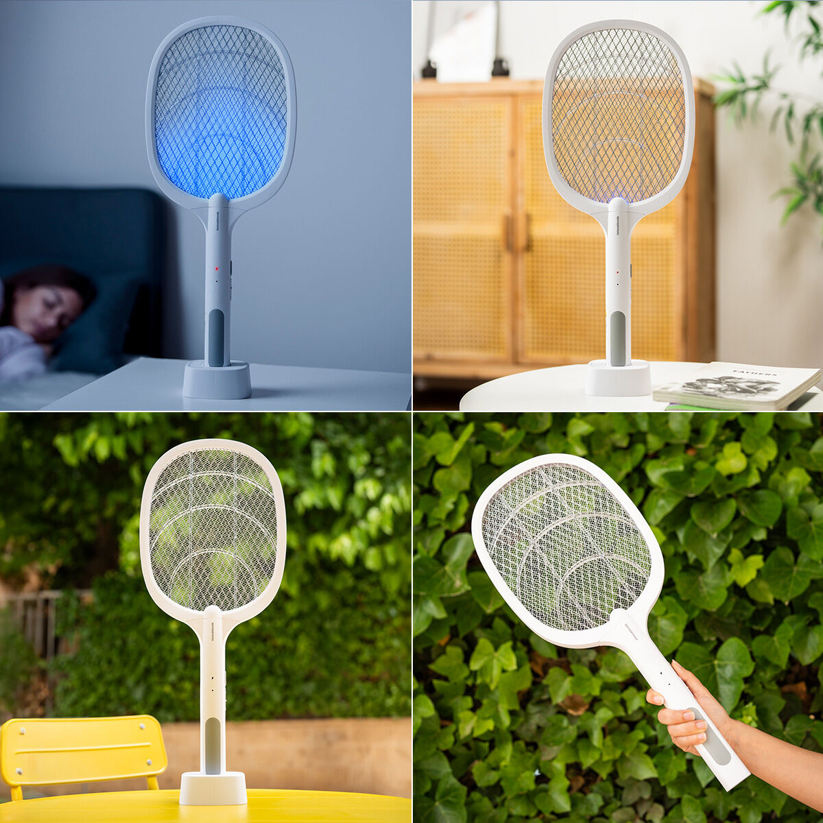 2-in-1 Rechargeable Insect Killing Racket with UV Light Elecfly
