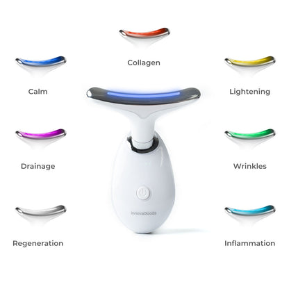 Electric Facial Firming Massager for Face and Neck with LED, EMS, and