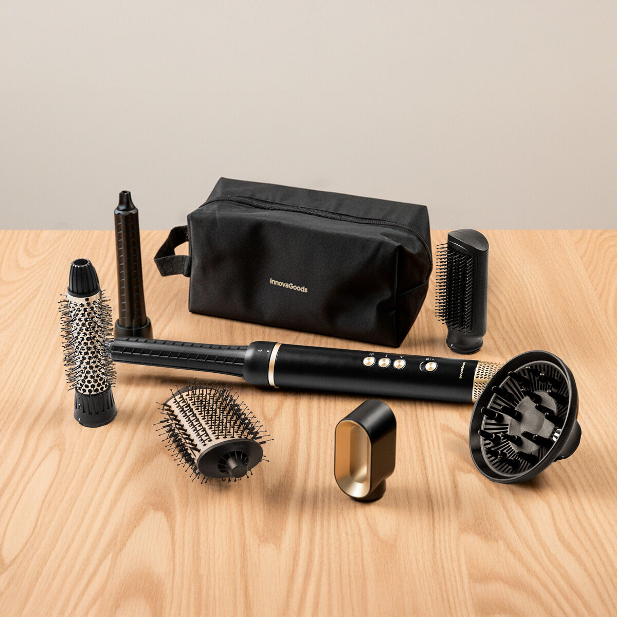 Ionic Multifunctional Air Dryer and Styler Brush with Coanda