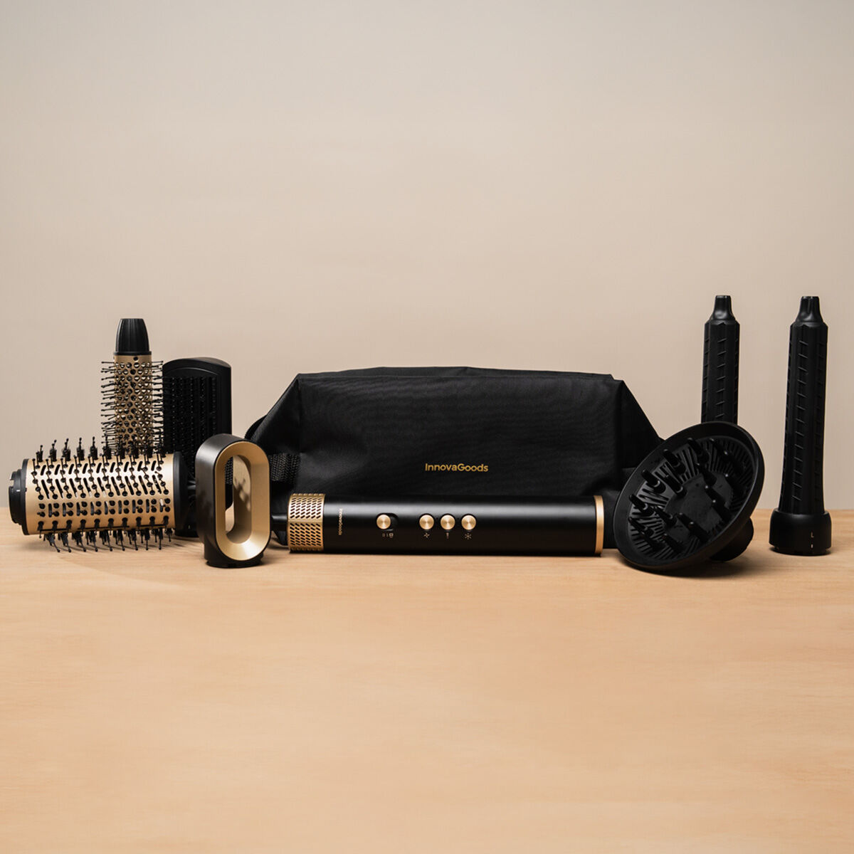 Ionic Multifunctional Air Dryer and Styler Brush with Coanda