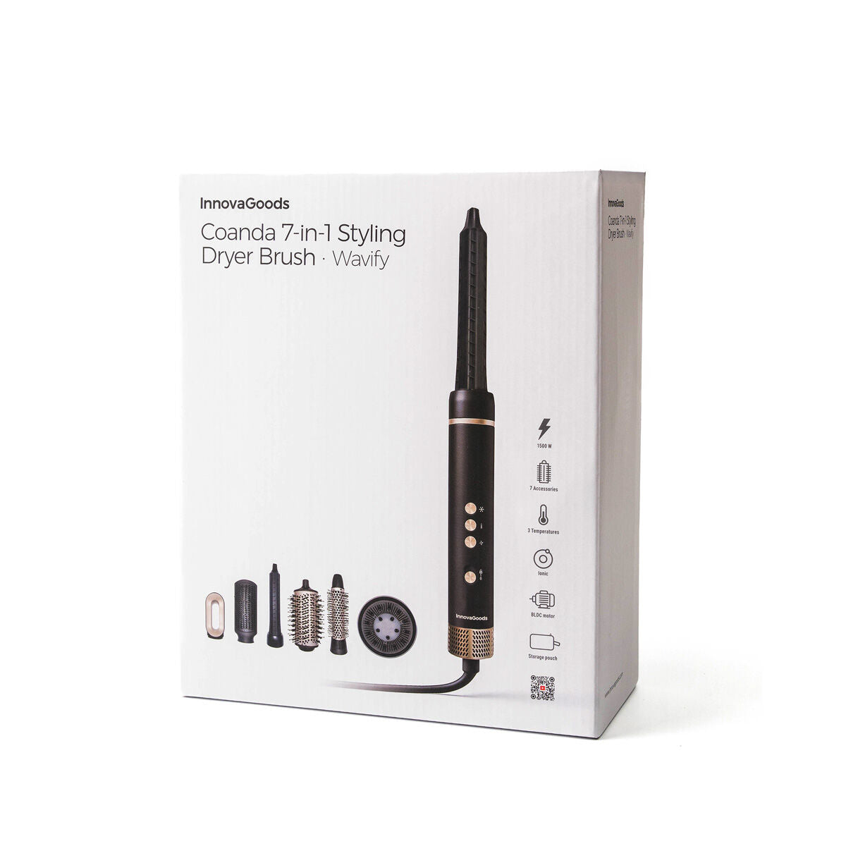Ionic Multifunctional Air Dryer and Styler Brush with Coanda