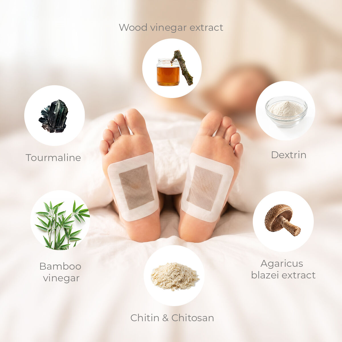 Detox Foot Patches Bamboo InnovaGoods 30 Units