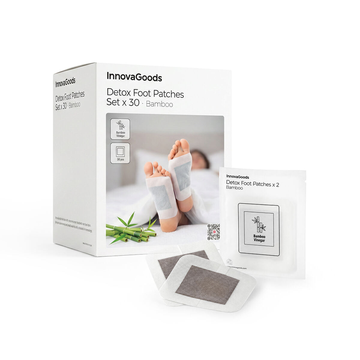 Detox Foot Patches Bamboo InnovaGoods 30 Units