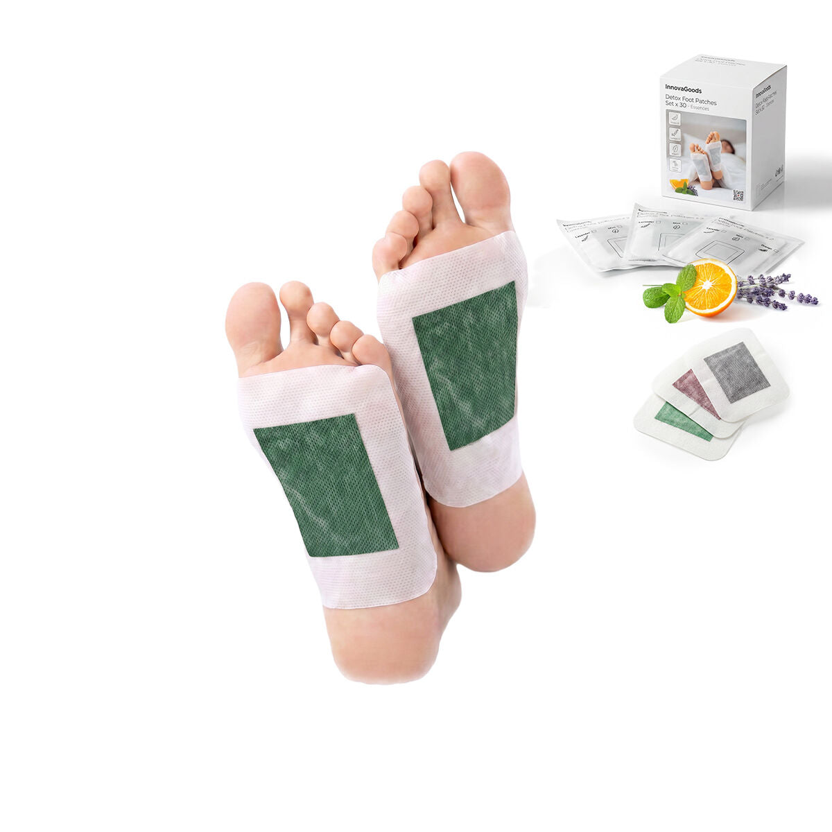 Detox Foot Patches Essences InnovaGoods 30 Units