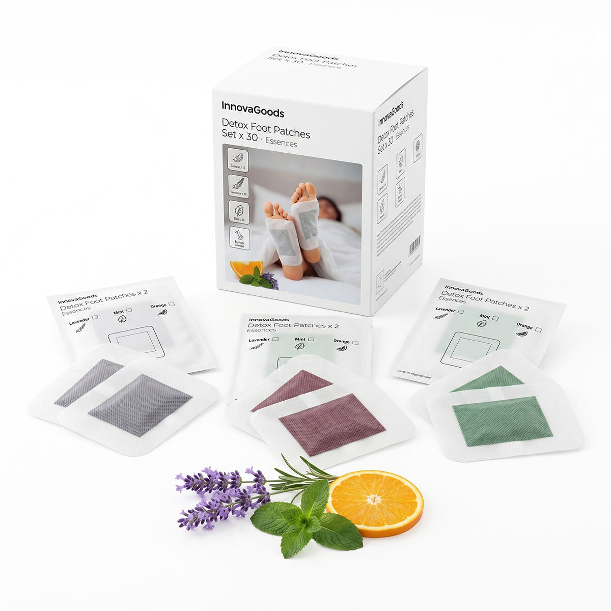 Detox Foot Patches Essences InnovaGoods 30 Units