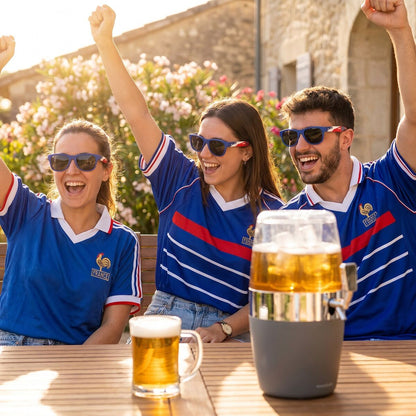 Beer Cooler Dispenser Pack InnovaGoods and 2 Rollable Sunglasses
