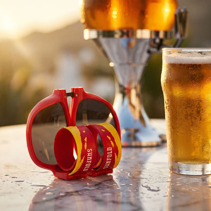 Beer Dispenser Cooling Pack InnovaGoods and 2 Folding Sunglasses